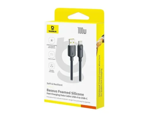 USB кабель Baseus Foamed Silicone USB to Type-C 100W 2m White E0426805 mag-6932172693671147491