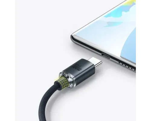 USB кабель Baseus Crystal Shine Series Fast Charging Data USB to Type-C 100W 2m Black CAJY000501 mag-6932172602833152046