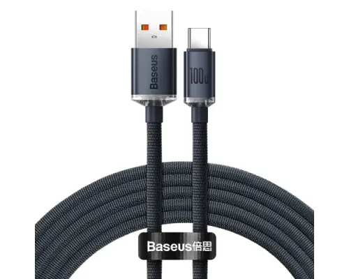 USB кабель Baseus Crystal Shine Series Fast Charging Data USB to Type-C 100W 2m Black CAJY000501 mag-6932172602833152046