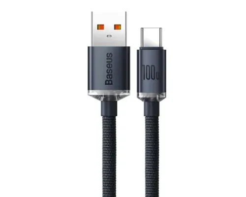 USB кабель Baseus Crystal Shine Series Fast Charging Data USB to Type-C 100W 2m Black CAJY000501 mag-6932172602833152046