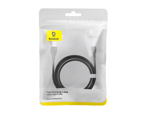 USB кабель Baseus Pudding Series Fast Charging Cable USB to Type-C 100W 1.2m Black P10355703111-00 mag-6932172634063142087