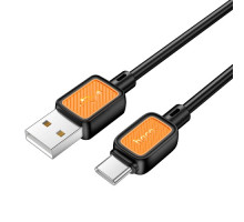 Кабель HOCO X108 Benefit silicone charging data cable Type-C 2,4A/1m. Black mag-6942007632232131851