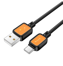 Кабель HOCO X108 Benefit silicone charging data cable Type-C 2,4A/1m. Black mag-6942007632232131851