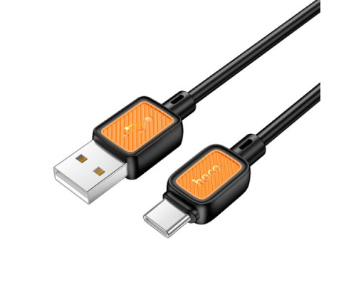 Кабель HOCO X108 Benefit silicone charging data cable Type-C 2,4A/1m. Black mag-6942007632232131851