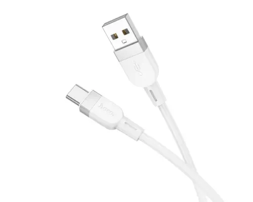 Кабель HOCO X109 Energy silicone charging data cable Type-C/3A/1m. White mag-6942007636254145054