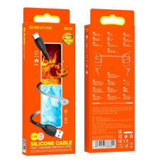 Кабель BOROFONE BX86 Advantage silicone charging for Type-C 3A/1m чорний mag-6974443388824137654