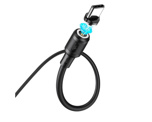 Кабель HOCO X52 Sereno magnetic charging cable for Type-C 2,4A/1m. Black mag-6931474735546138246