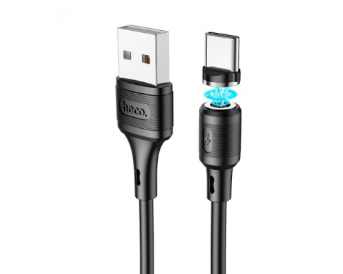Кабель HOCO X52 Sereno magnetic charging cable for Type-C 2,4A/1m. Black mag-6931474735546138246