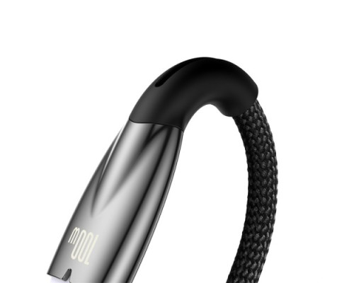 USB кабель Baseus Glimmer Series Fast Charging Data Cable USB to Type-C 100W 1m Black CADH000401 mag-6932172617967128881