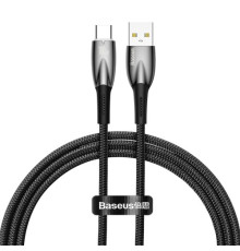 USB кабель Baseus Glimmer Series Fast Charging Data Cable USB to Type-C 100W 1m Black CADH000401 mag-6932172617967128881