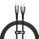 USB кабель Baseus Glimmer Series Fast Charging Data Cable USB to Type-C 100W 1m Black CADH000401 mag-6932172617967128881
