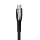 USB кабель Baseus Glimmer Series Fast Charging Data Cable USB to Type-C 100W 1m Black CADH000401 mag-6932172617967128881
