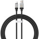 USB кабель Baseus CoolPlay Series Fast Charging Cable USB to Type-C 100W 1m Black CAKW000601 mag-6932172626808141278