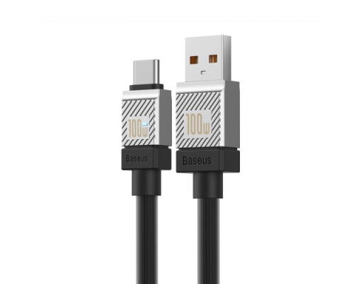 USB кабель Baseus CoolPlay Series Fast Charging Cable USB to Type-C 100W 1m Black CAKW000601 mag-6932172626808141278