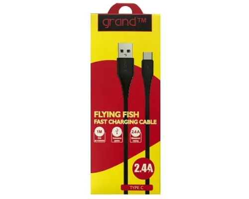 Кабель Grand GC-C01 type-c 2.4A чорний mag-2000001090299144932
