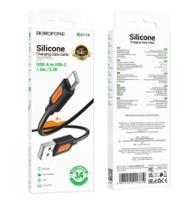 Кабель BOROFONE BX114 Structure Silicone for Type-C 3A/1m чорний mag-6941991116889137630