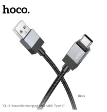 Кабель HOCO X110 Honorific charging data cable Type-C 3A/1m. Black mag-6942007646802144448
