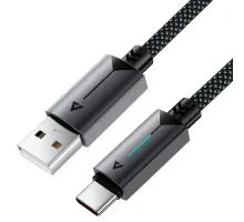 USB кабель ACEFAST C19-04 USB to Type-C 3A 1.2m Black mag-6974316284482153316