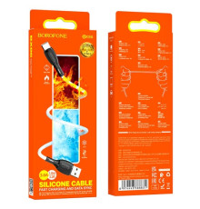 Кабель BOROFONE BX86 Advantage silicone charging for Type-C 3A/1m білий mag-6974443388831137655