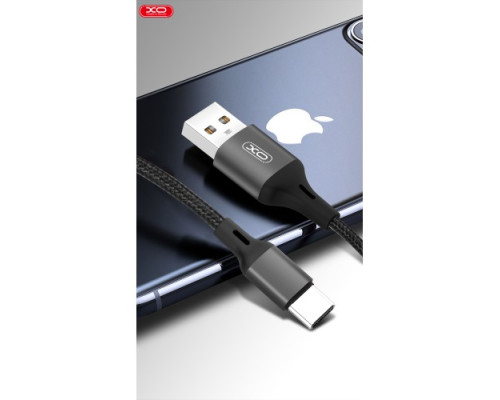 Кабель XO NB143 Braided data cable Type-c 1m Чорний mag-69206808706841054