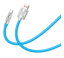 Кабель XO NB227 OD6.0 silicone TPE zinc alloy TYPE-C 6A/1,2M Синій mag-692068083327657214