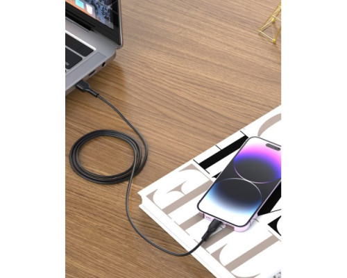 Кабель XO NB230 3A Rock Series TYPE-C Data Cable Чорний mag-6920680833443140332