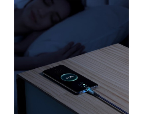 USB кабель Baseus Glimmer Series Fast Charging Data Cable USB to Type-C 100W 1m Blue CADH000403 mag-6932172617974128882