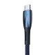 USB кабель Baseus Glimmer Series Fast Charging Data Cable USB to Type-C 100W 1m Blue CADH000403 mag-6932172617974128882