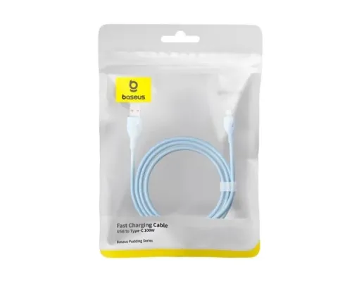USB кабель Baseus Pudding Series Fast Charging Cable USB to Type-C 100W 1.2m Blue P10355703311-00 mag-6932172634070147472