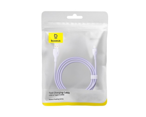 USB кабель Baseus Pudding Series Fast Charging Cable USB to Type-C 100W 2m Purple P10355703511-01 mag-693217263408755987