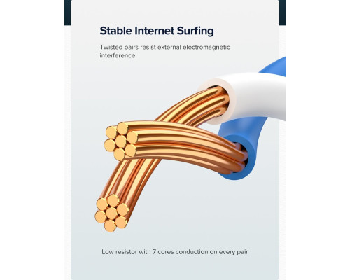 Кабель UGREEN NW102 Cat 6 U/UTP Lan Flat Cable 15m (Black)(UGR-50180) (UGR-50180)