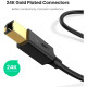 Кабель UGREEN US135 USB 2.0 AM to BM Print Cable 1m (Black) (UGR-20846)