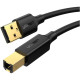 Кабель UGREEN US135 USB 2.0 AM to BM Print Cable 1m (Black) (UGR-20846)