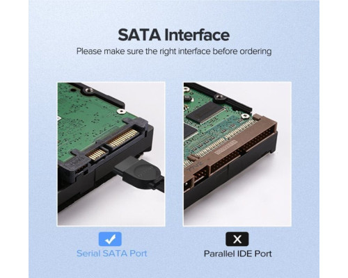 Кабель UGREEN US217 Angled SATA 3 Data Cable 0.5m (Black)(UGR-30797) (UGR-30797)