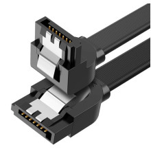 Кабель UGREEN US217 Angled SATA 3 Data Cable 0.5m (Black)(UGR-30797) (UGR-30797)