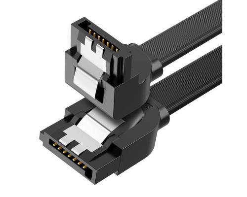 Кабель UGREEN US217 Angled SATA 3 Data Cable 0.5m (Black)(UGR-30797) (UGR-30797)