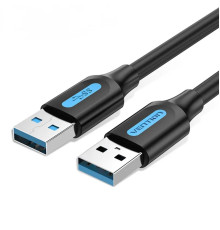 Кабель-подовжувач Vention USB 3.0 A Male to A Male Cable 1.5M Black PVC Type (CONBG) (CONBG)