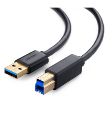 Кабель UGREEN US210 USB 3.0 AM to BM Print Cable 2m (Black）(UGR-10372) (UGR-10372)