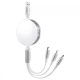 Кабель Proove Triple Connection 3в1 USB-A to Type-C+USB-A to Micro USB+USB-A to Lightning 15W 3A 1.2м white PLS-00-00121434