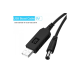 Кабель для роутера USB to DC 5.5 x 2.1мм 9V 1м black PLS-00-00101357