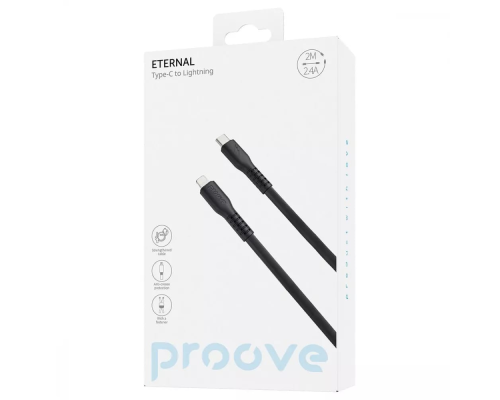 Кабель Proove Eternal Type-C to Lightning 27W 3A 2м black PLS-00-00134347