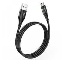 Кабель Hoco U93 Shadow USB-A to Micro USB 12W 2.4A 1.2м black PLS-00-00054914