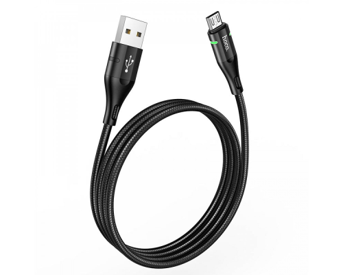 Кабель Hoco U93 Shadow USB-A to Micro USB 12W 2.4A 1.2м black PLS-00-00054914