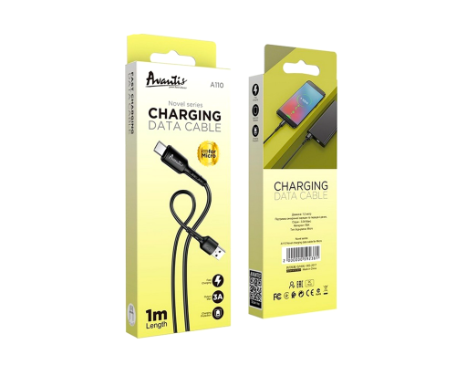 Кабель Avantis A110 USB-A to Micro USB 15W 3A 1м white PLS-00-00092070