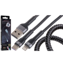 Кабель Remax RC-124i USB-A to Lightning 2.4A 1м black PLS-00-00050544