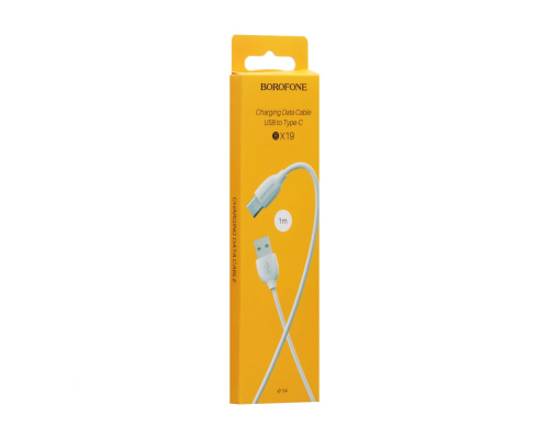 Кабель Borofone BX19 Benefit USB-A to Type-C 15W 3A 1м white PLS-00-00052883