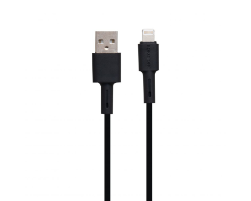 Кабель Borofone BX31 Silicone USB-A to Lightning 12W 2.4A 1м black PLS-00-00054056