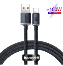 Кабель Baseus Crystal Shine Series USB-A to Type-C 100W 6A 1.2м (CAJY000401) black PLS-00-00089094