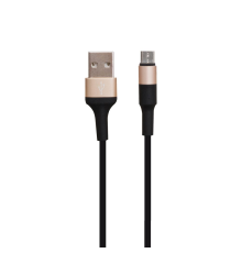 Кабель Hoco X26 USB-A to Micro USB 1м black gold PLS-00-00051229