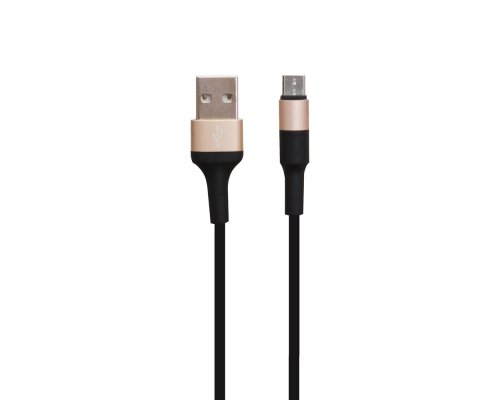Кабель Hoco X26 USB-A to Micro USB 1м black gold PLS-00-00051229